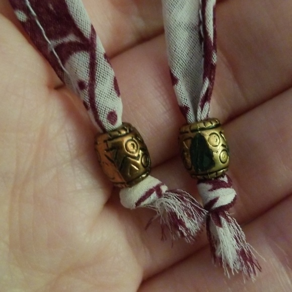 Red Patterned Long Sleeve Romper - Picture 6 of 6